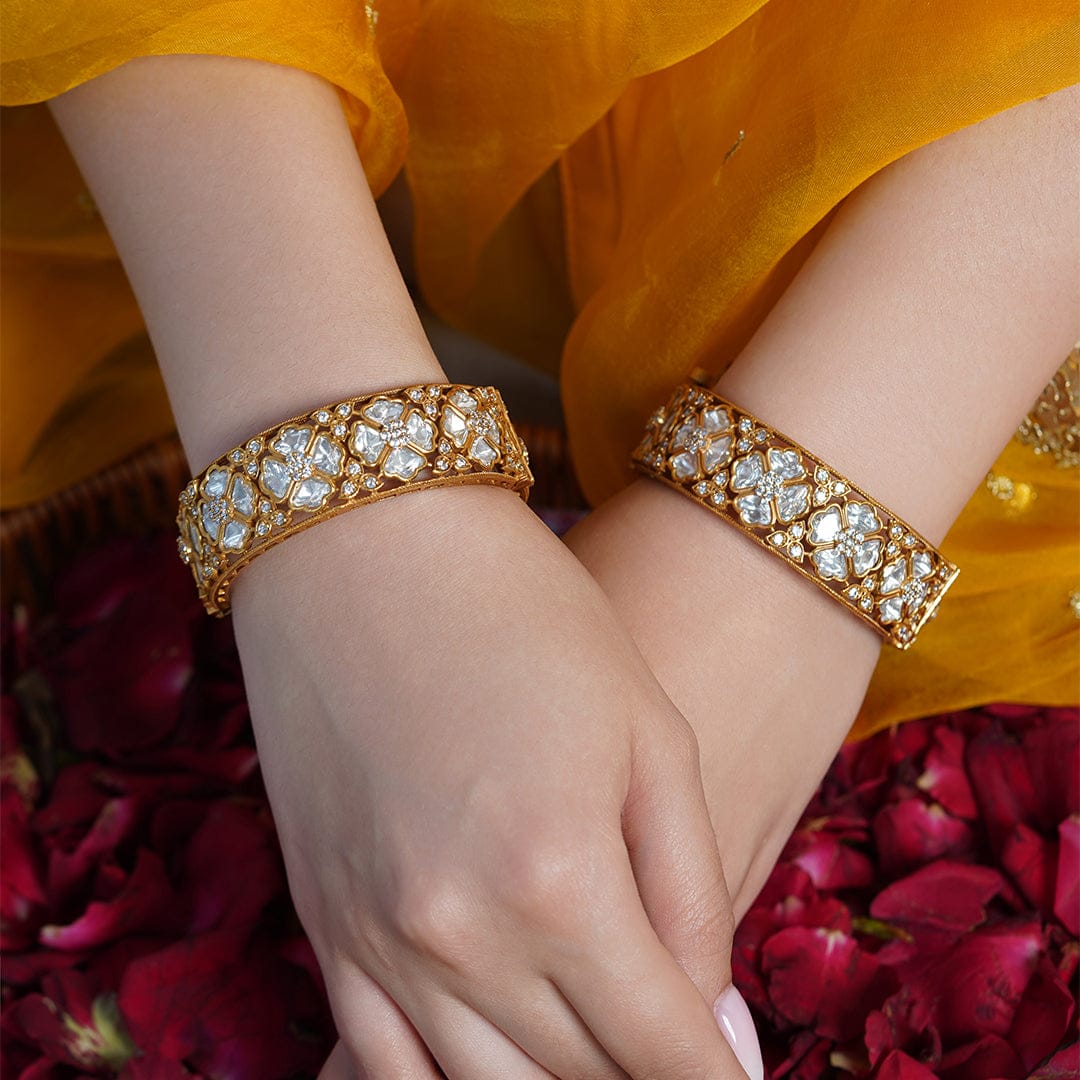 Zara Kundan Gold Bangle