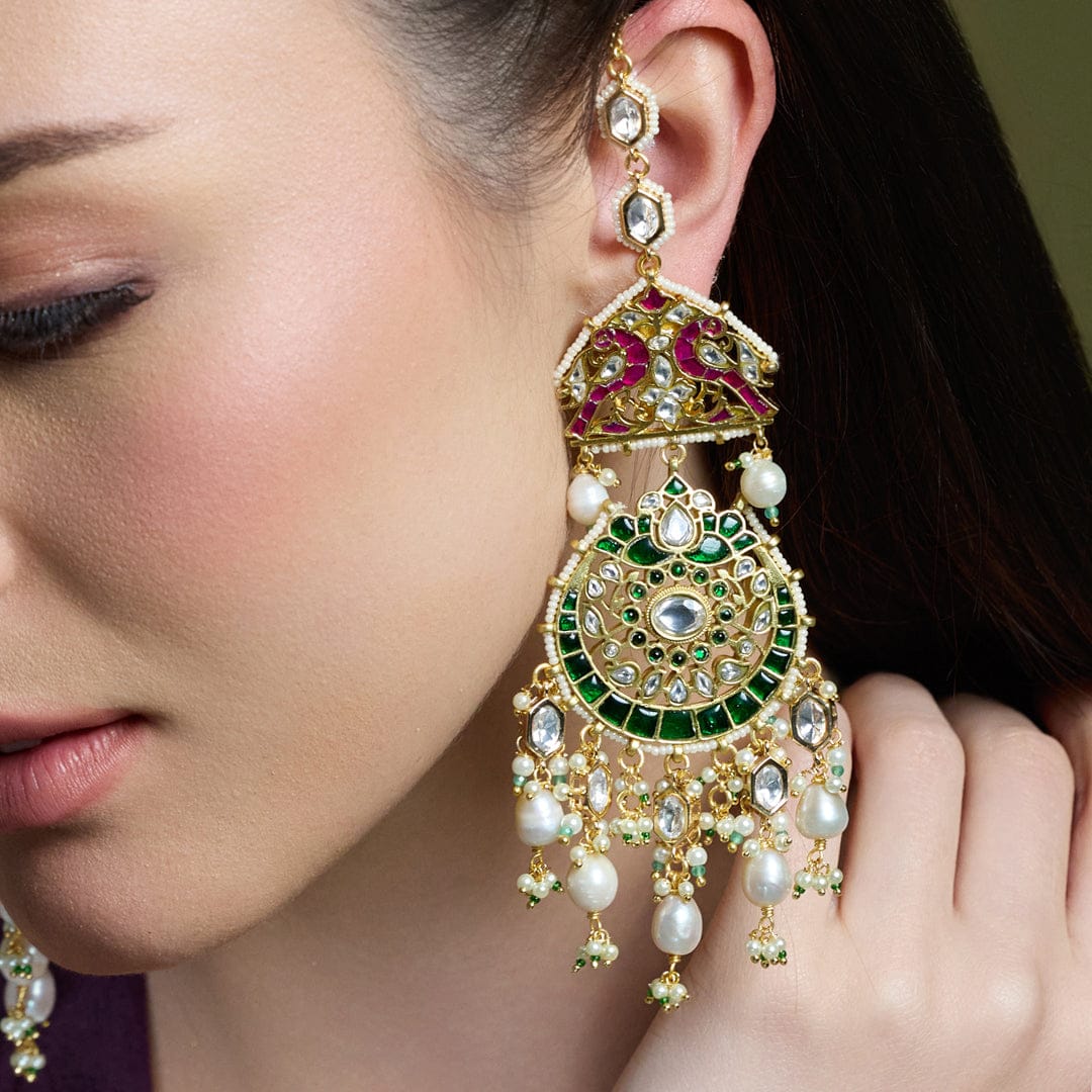 Royale Kundan Chandbali Earrings