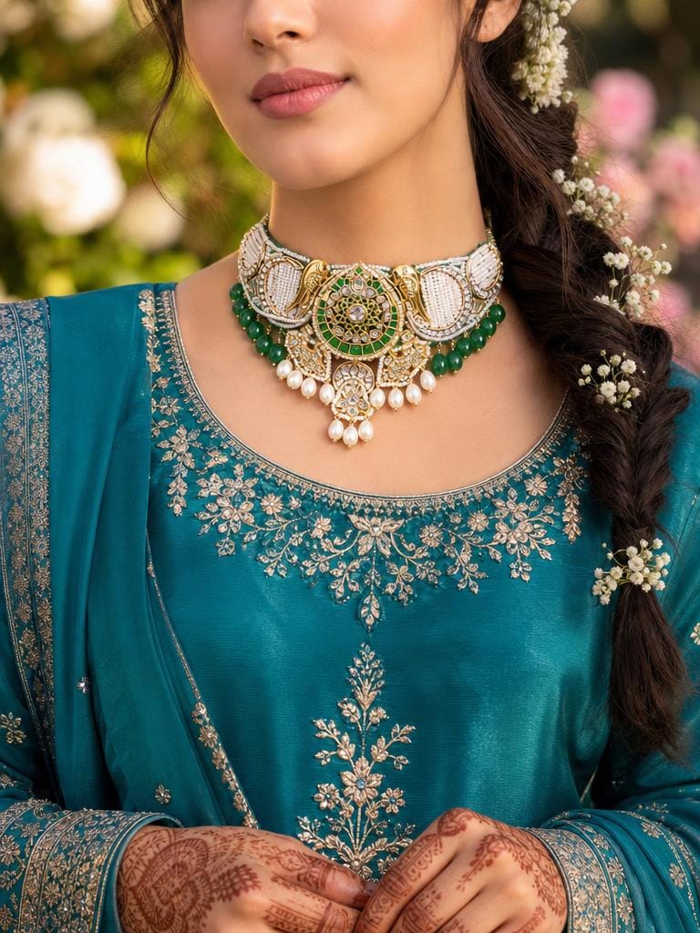 Multi Colour Evermore Pearls Choker Set