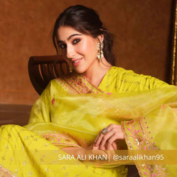 Sara Ali Khan Wearing Earrings From Joules By Radhika