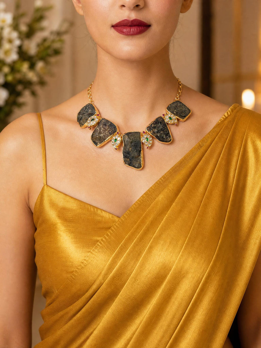Smoky Quartz Slice Necklace