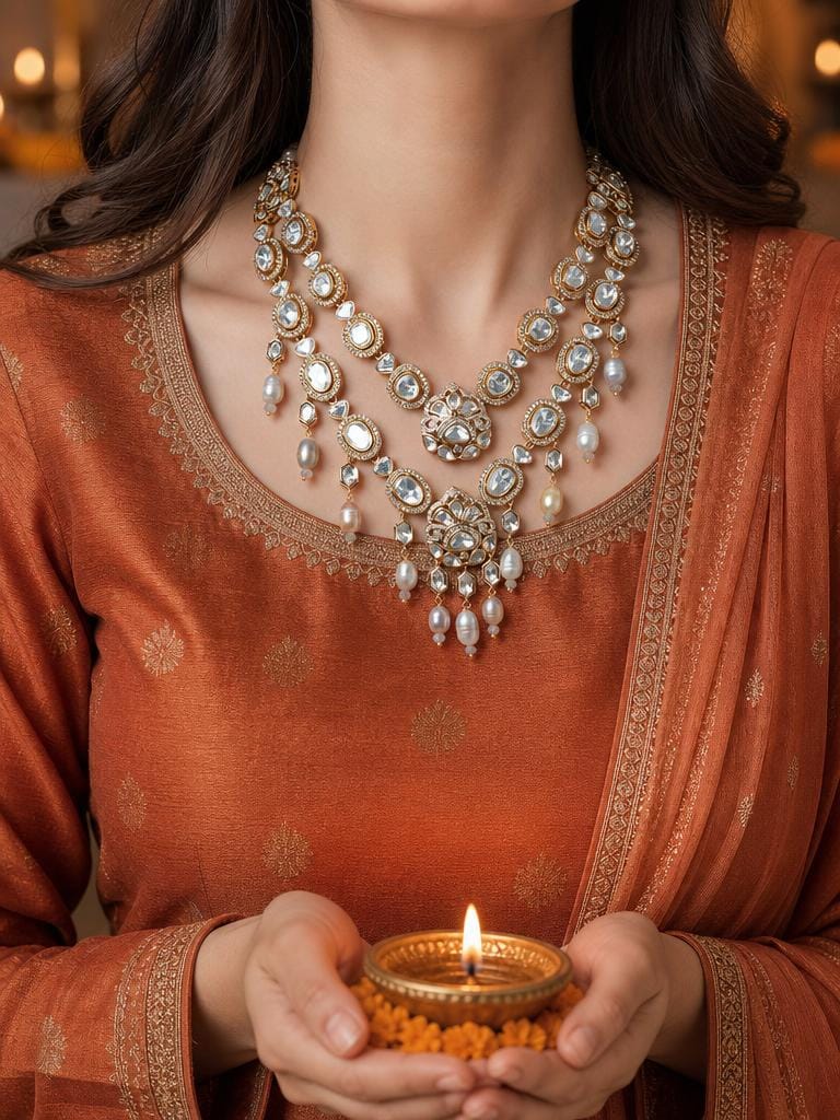 Royal Aura Layered Necklace Set