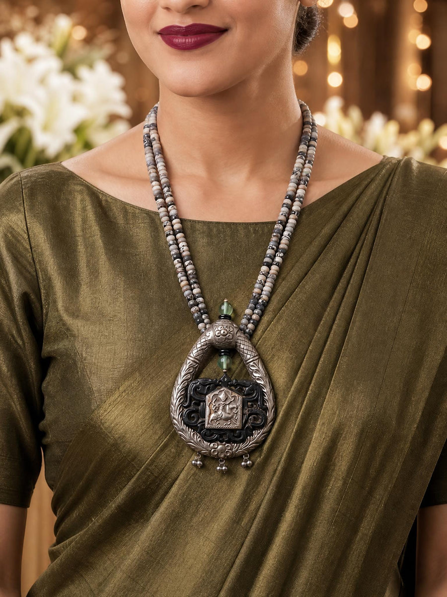 Tavelya Oxidised Necklace