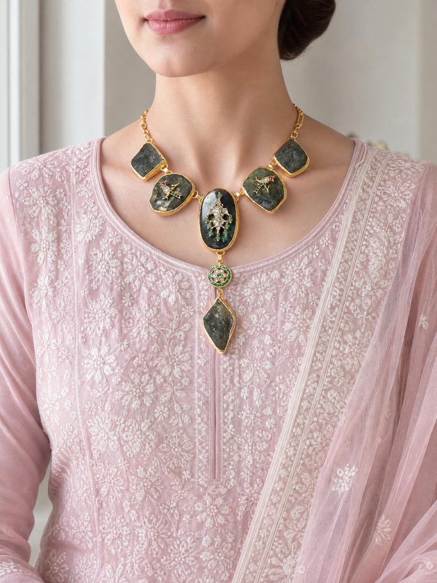 Crystal Drop Long Necklace