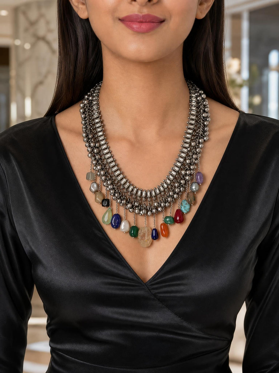Tiered Multi-Drop Necklace