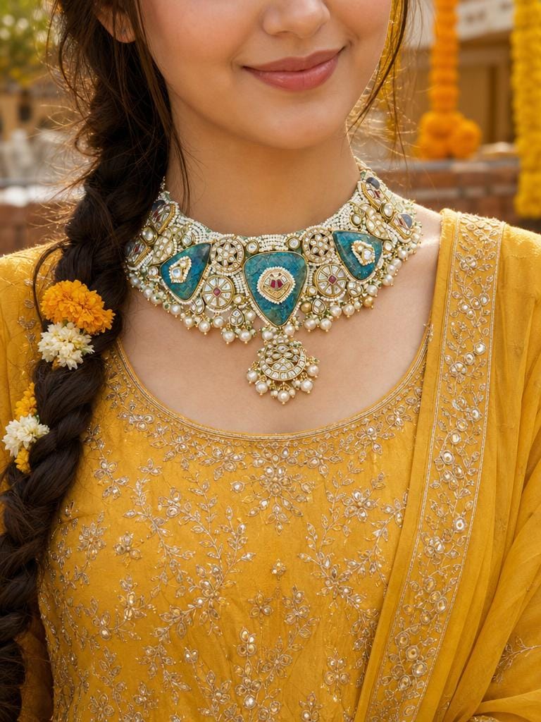 Neelaya Heritage Enamel Necklace Set