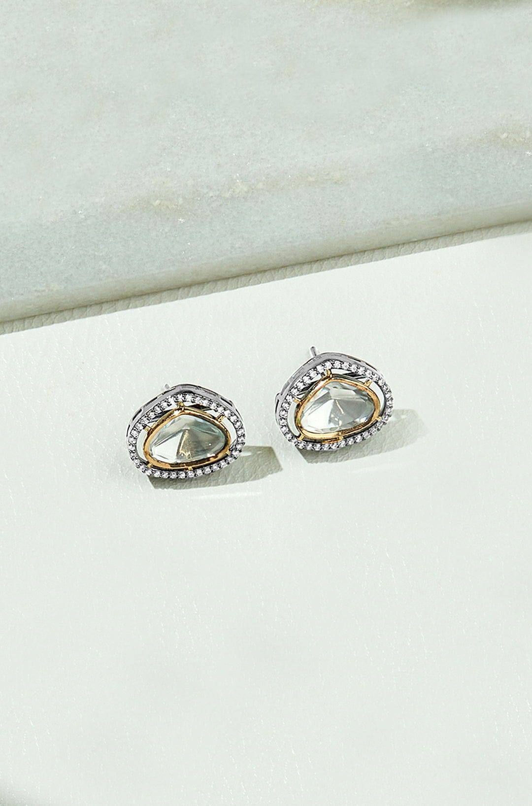 Antique Kundan Polki Studs - Joules by Radhika 