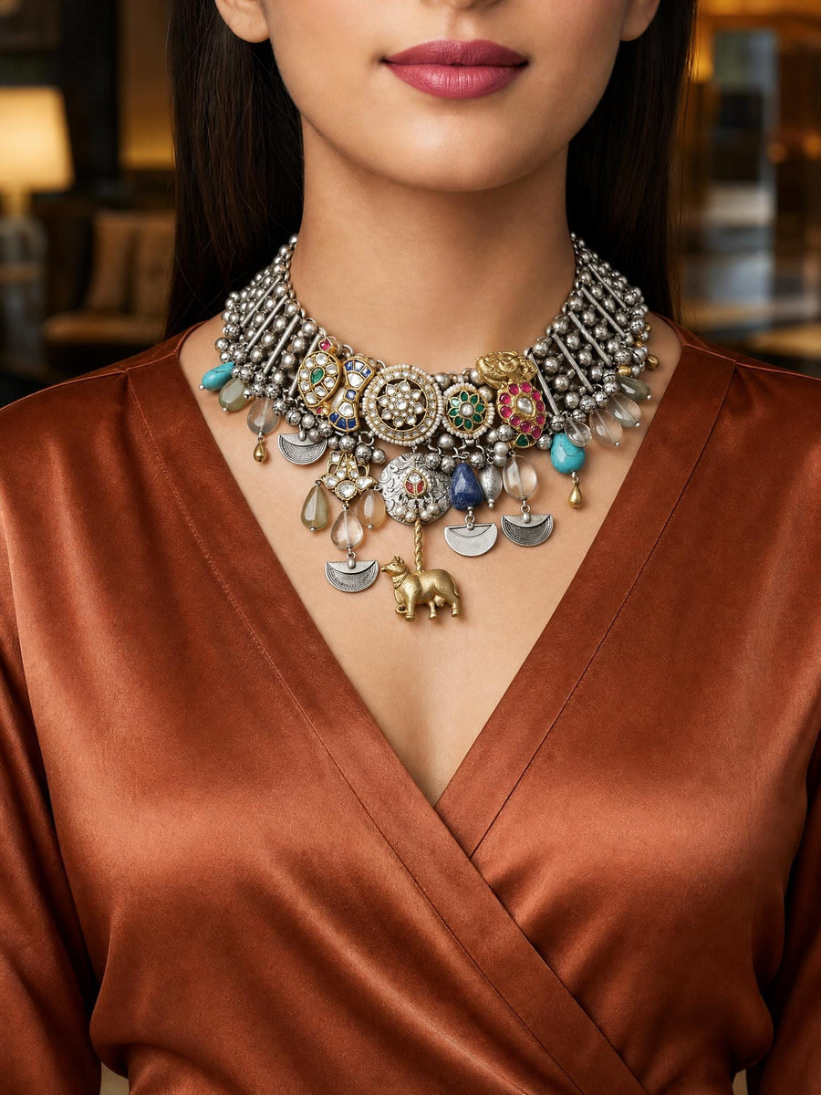 Iverina Oxidised Necklace