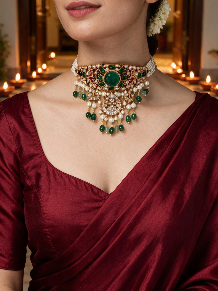 Rajkumari  Grandeur  Choker Necklace Set