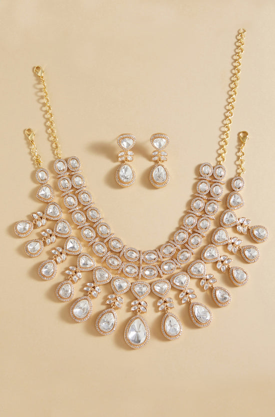 Polki Bridal Layered Necklace Set