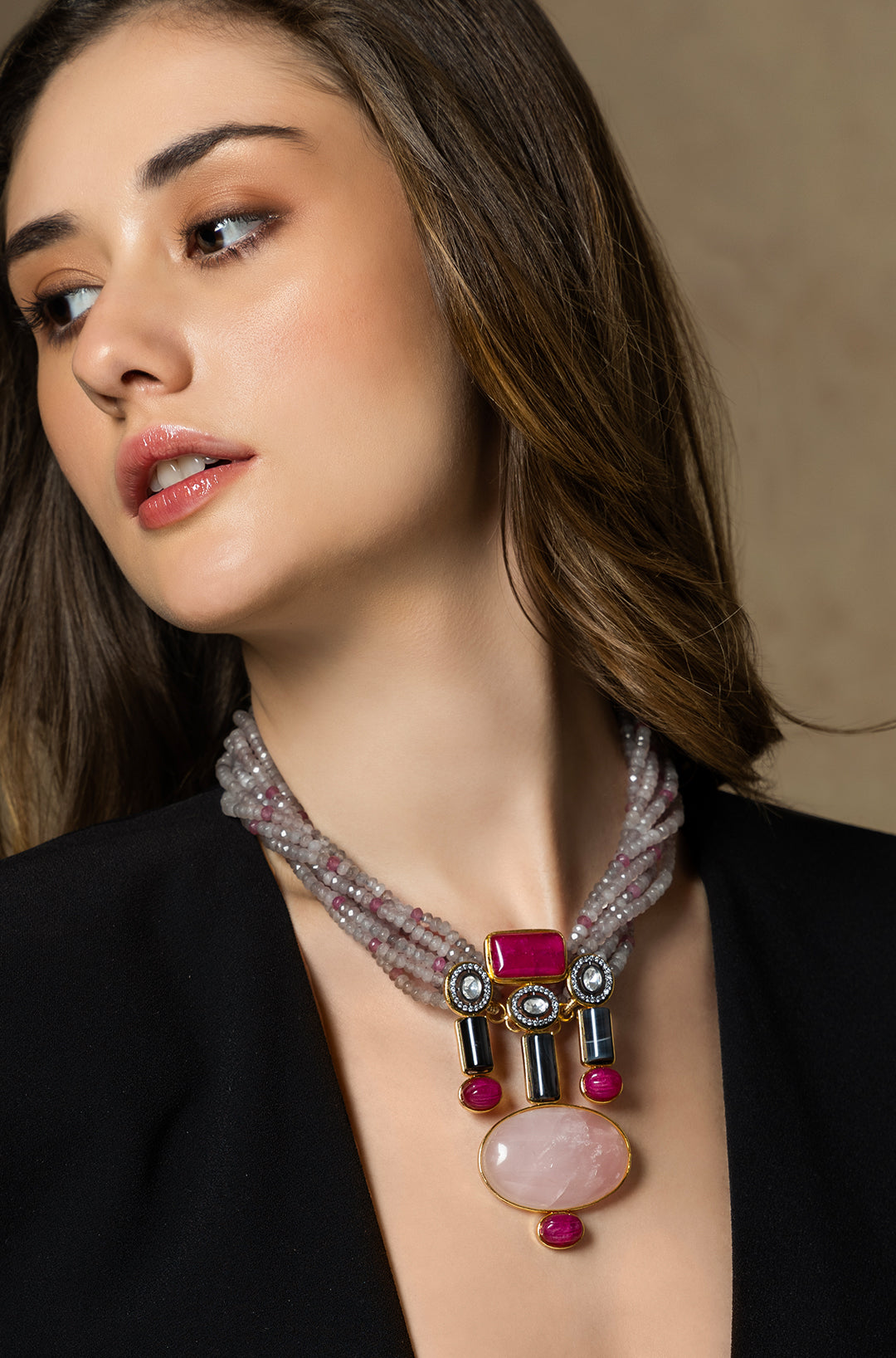 Load image into Gallery viewer, Multi Colour Bespoke Twisted Necklace
