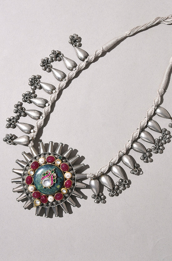 Silver Tone Bespoke Pendant Necklace