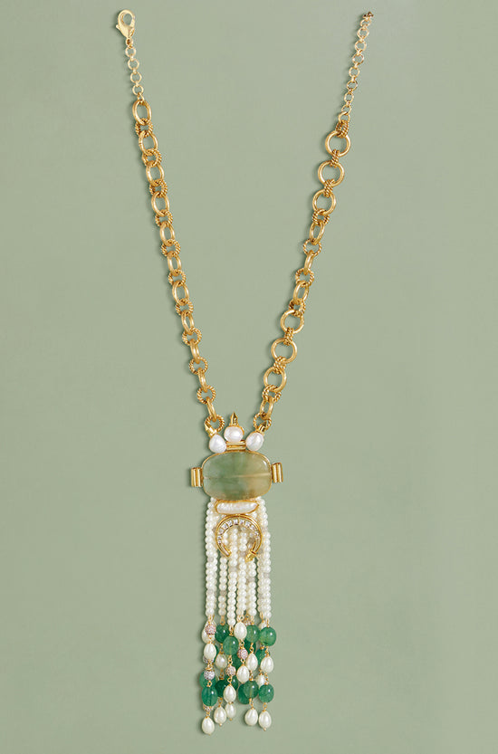 Gold Tone  Tassled Bespoke Necklace