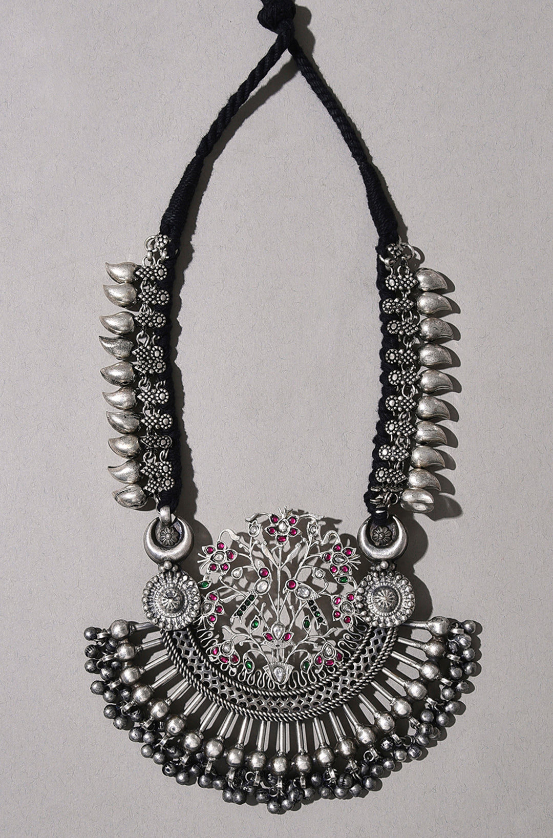 Load image into Gallery viewer, Silver Tone Bespoke Bohemian Necklace
