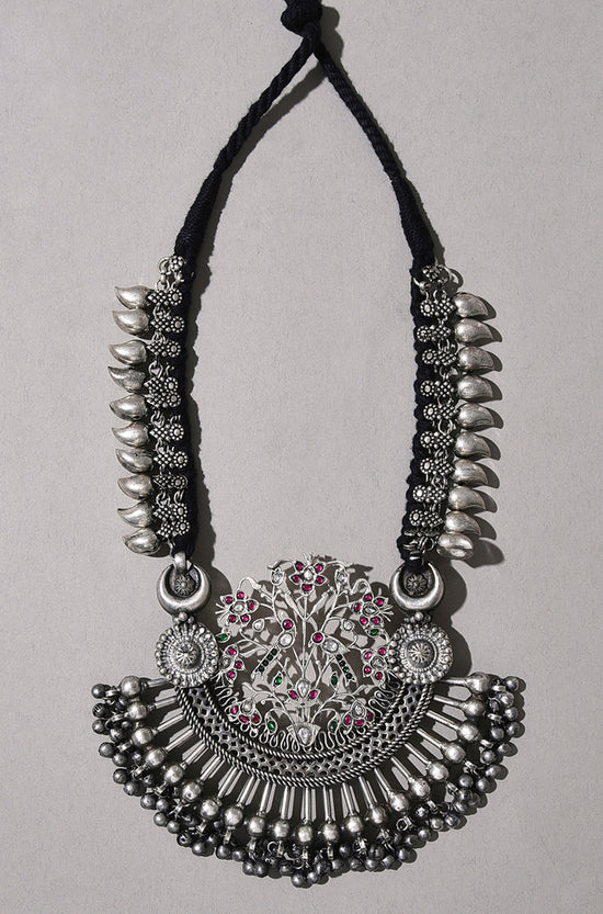 Load image into Gallery viewer, Silver Tone Bespoke Bohemian Necklace
