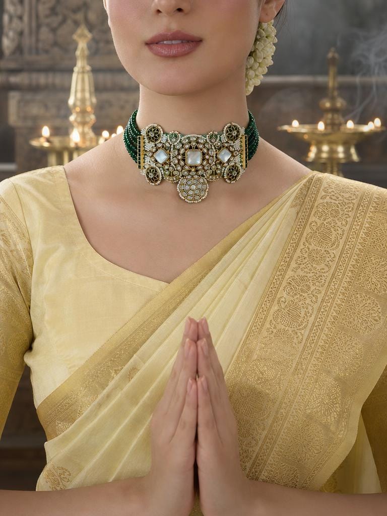 Meher Emerald Choker Set