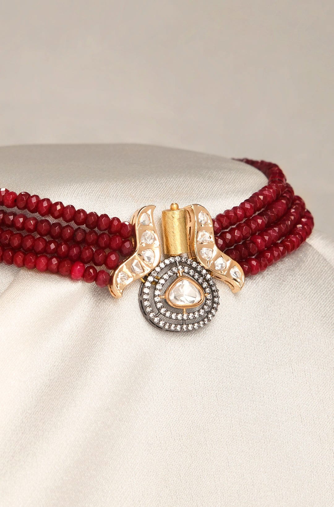 Bold Red Choker - Joules by Radhika 