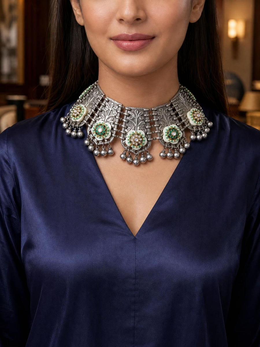Orevisha Oxidised Necklace