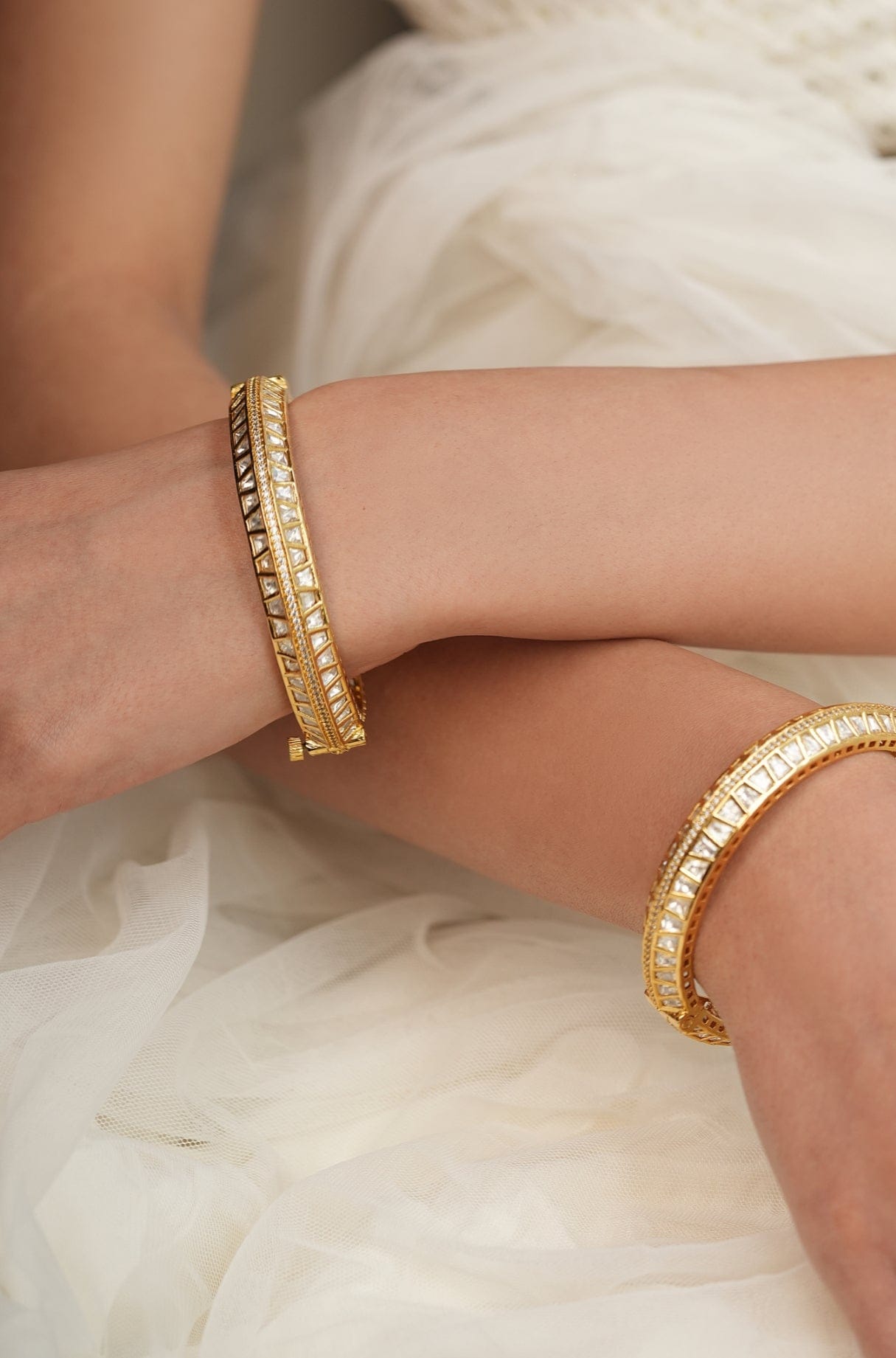 Celestial Grace Polki Kada - Pair - Joules by Radhika 