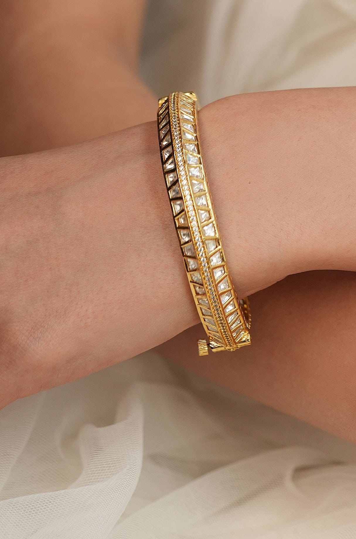 Celestial Grace Polki Kada - Pair - Joules by Radhika 