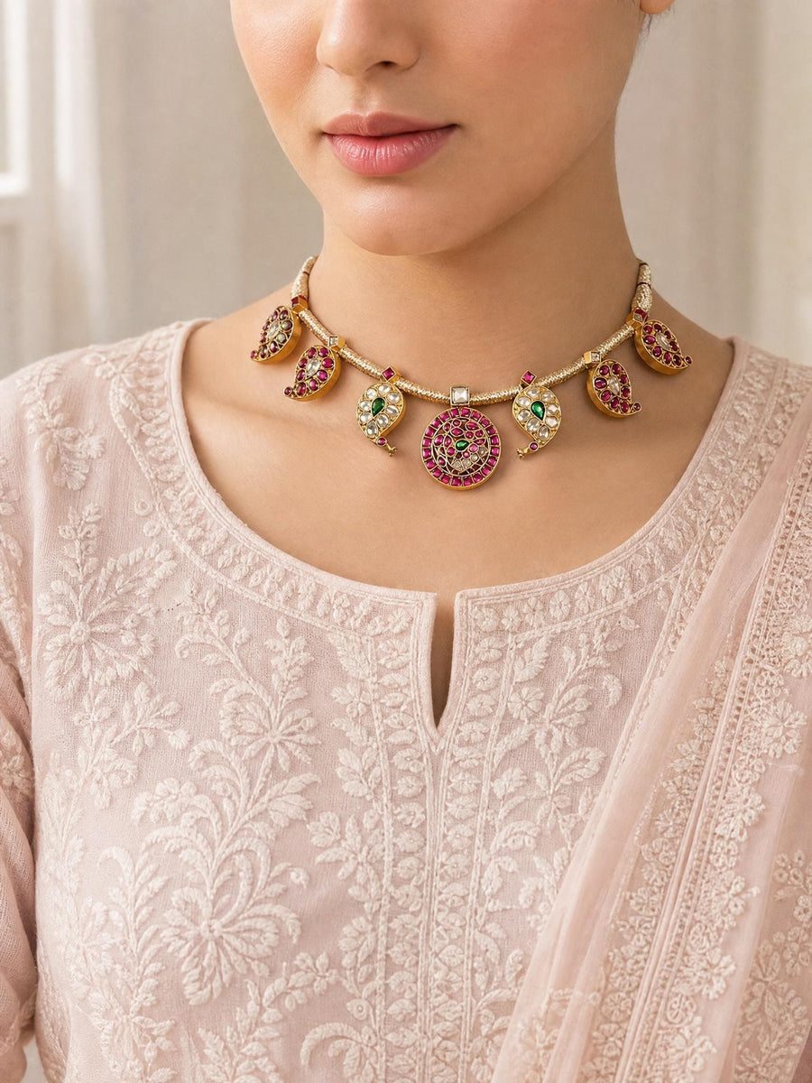 Peacock Charm Necklace Set