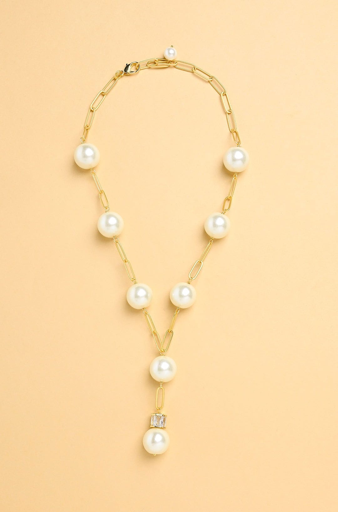 Cloud Pearl Lariat Necklace - Joules by Radhika 
