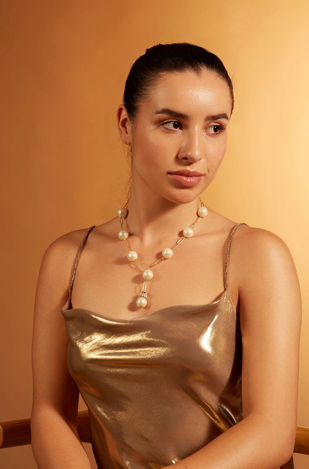Cloud Pearl Lariat Necklace - Joules by Radhika 