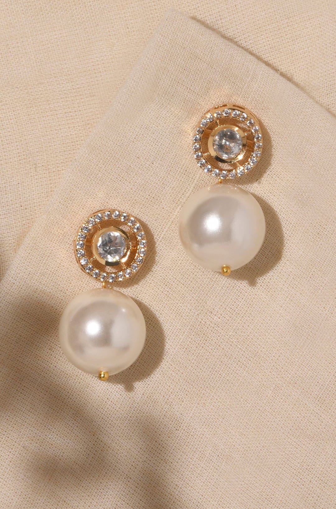 Dazzling Snow White Drop Earrings - Joules by Radhika 