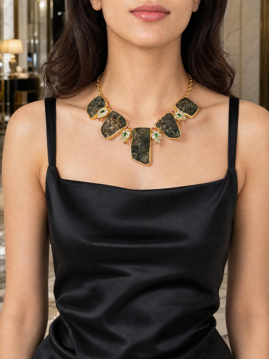 Smoky Quartz Slice Necklace