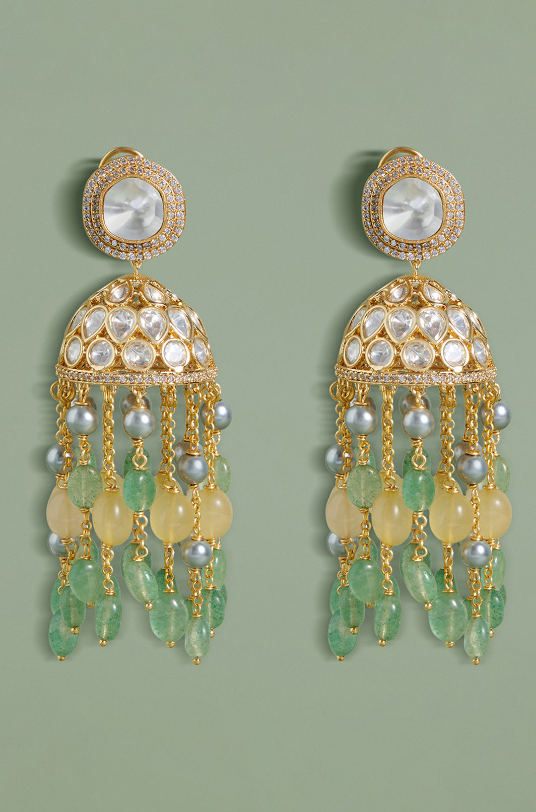 22k Yellow Gold Earrings Jhumka Jewelry , Handmade Vintage Pure Traditional  Wedding Indian Style WEDDING Dangle Jhumki Earrings Chandelier - Etsy Israel