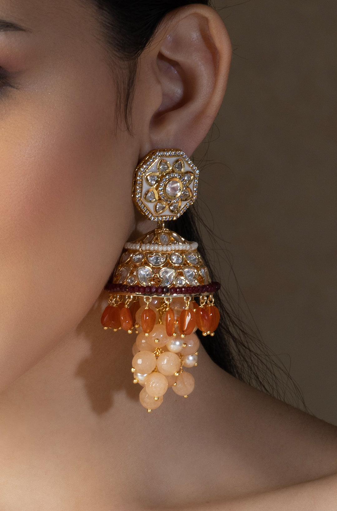 Padmawati Bangles Oxidised Plated Jhumki Earrings