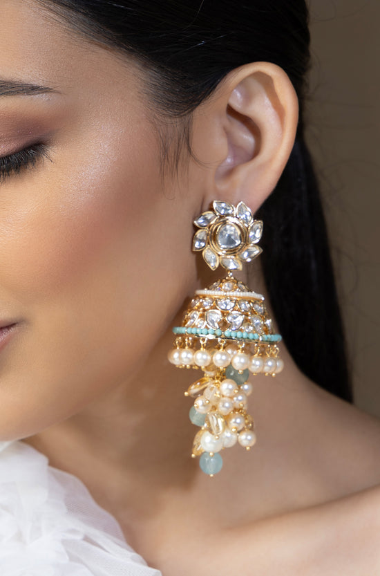 Platec Pearl Drops Jhumka Earrings
