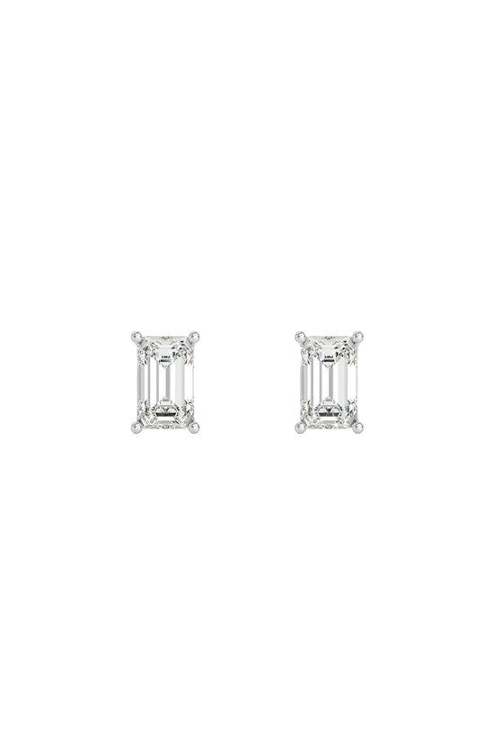 Load image into Gallery viewer, Emerald Cut Studs
