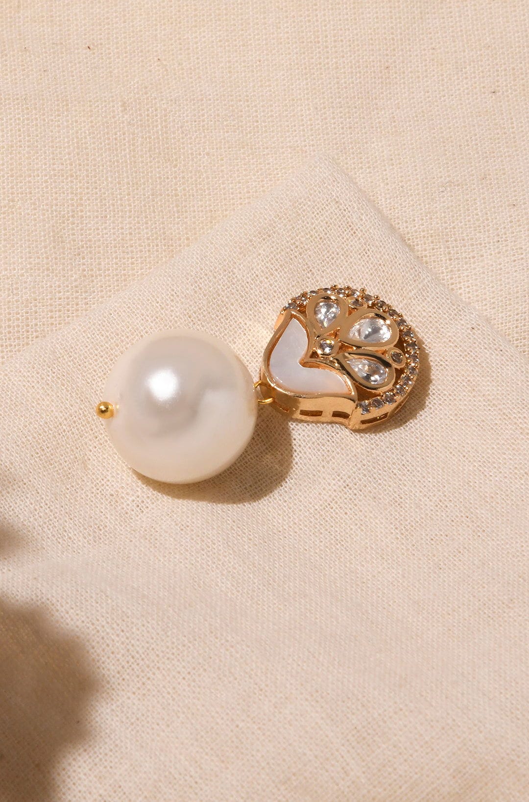 Ethereal White Pearl  Drop Earrings - Joules by Radhika 