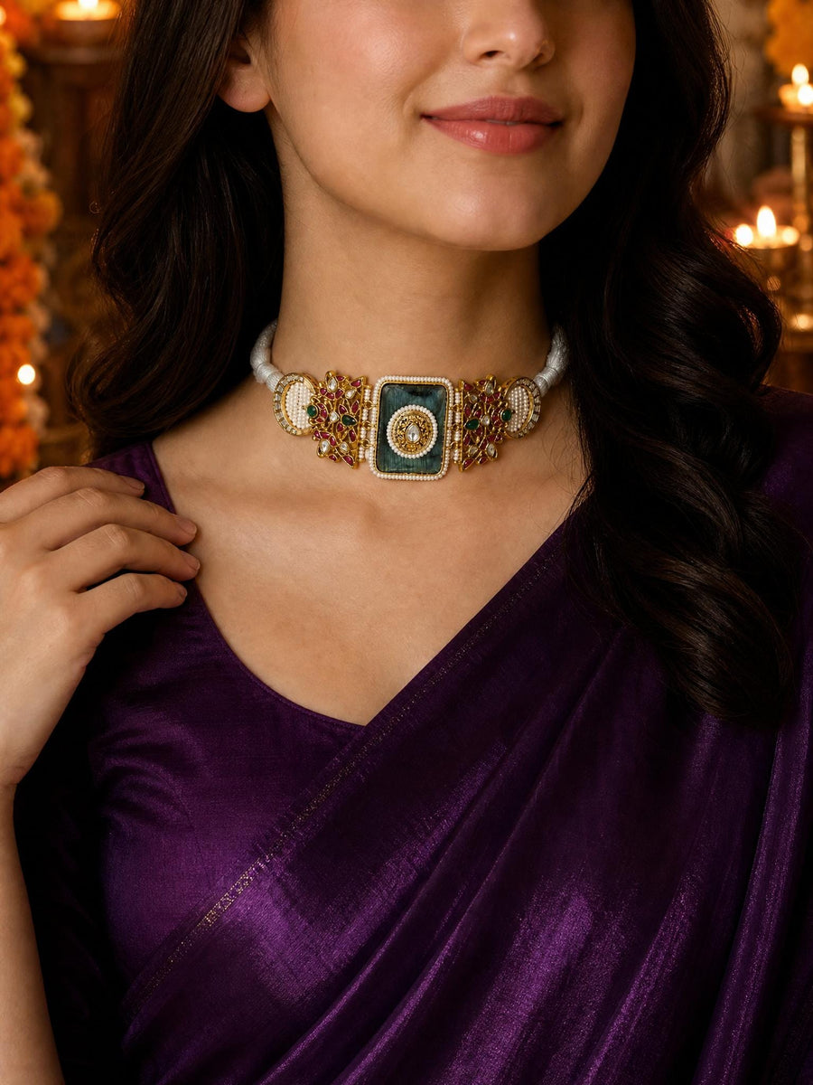 Azure Allure Choker Necklace
