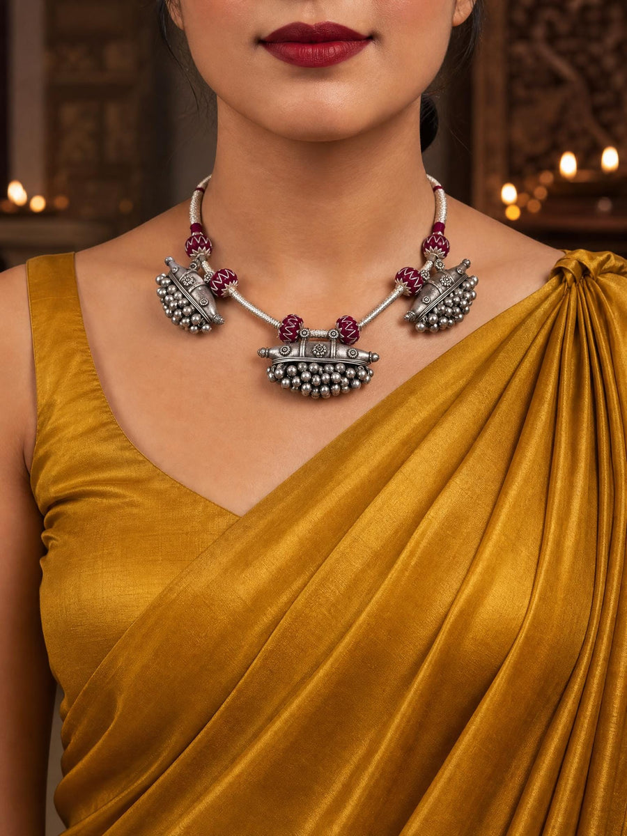 Zovanya Oxidised Necklace