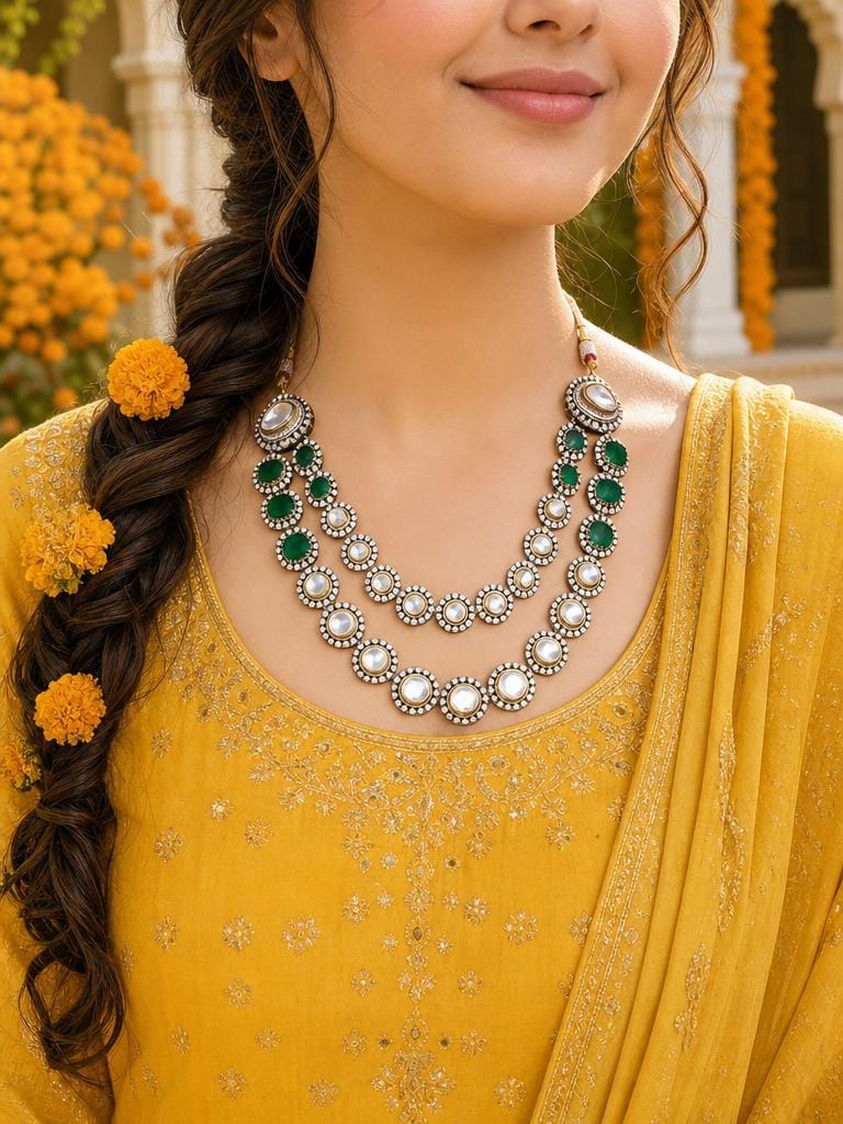 Noor-e-Nazaakat Polki Necklace Set