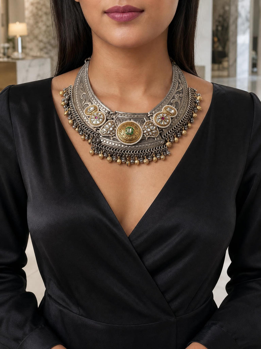 Kavelya Oxidised Necklace