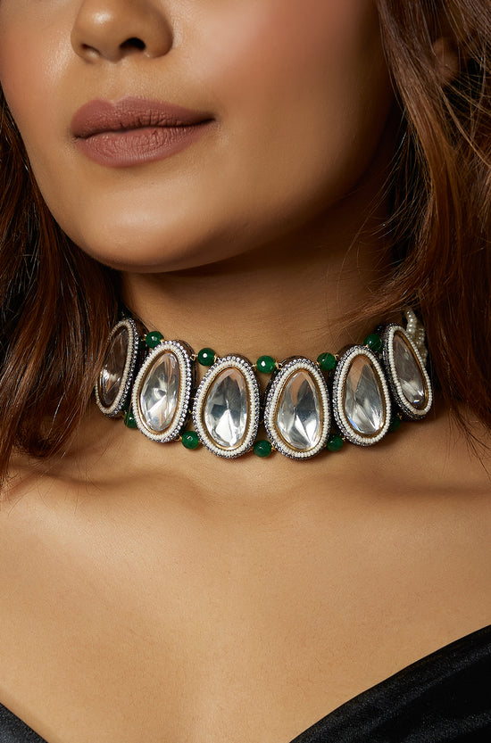 Load image into Gallery viewer, Royal Polki Necklace - Joules by Radhika
