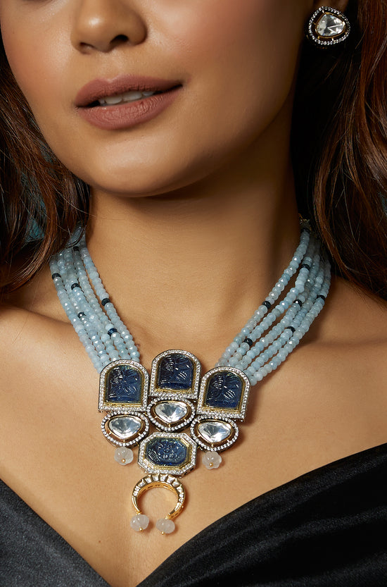 Load image into Gallery viewer, Royal Blue Necklace Set - Joules by Radhika
