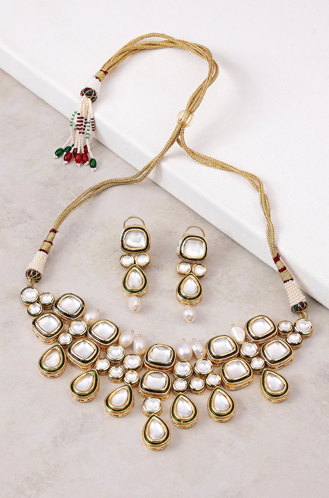 Classic Polki Chic Necklace Set - Joules by Radhika