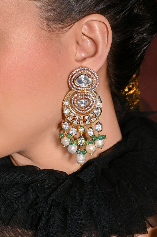 Glam Green Dangler Earrings