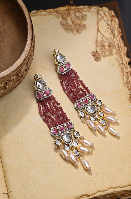 Chromatic Red Chandelier Earrings