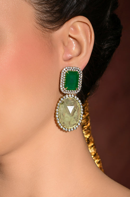 Fine Green Dangler Earrings