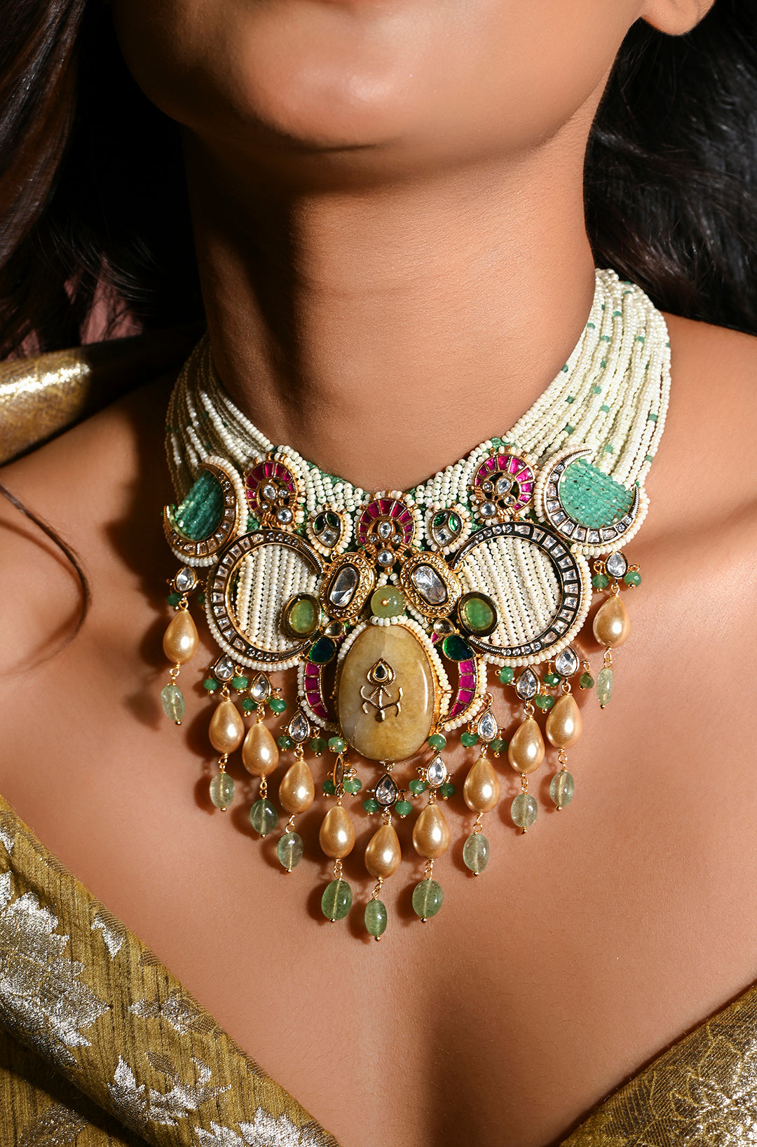 Opulant Multi-Colour Beaded Necklace