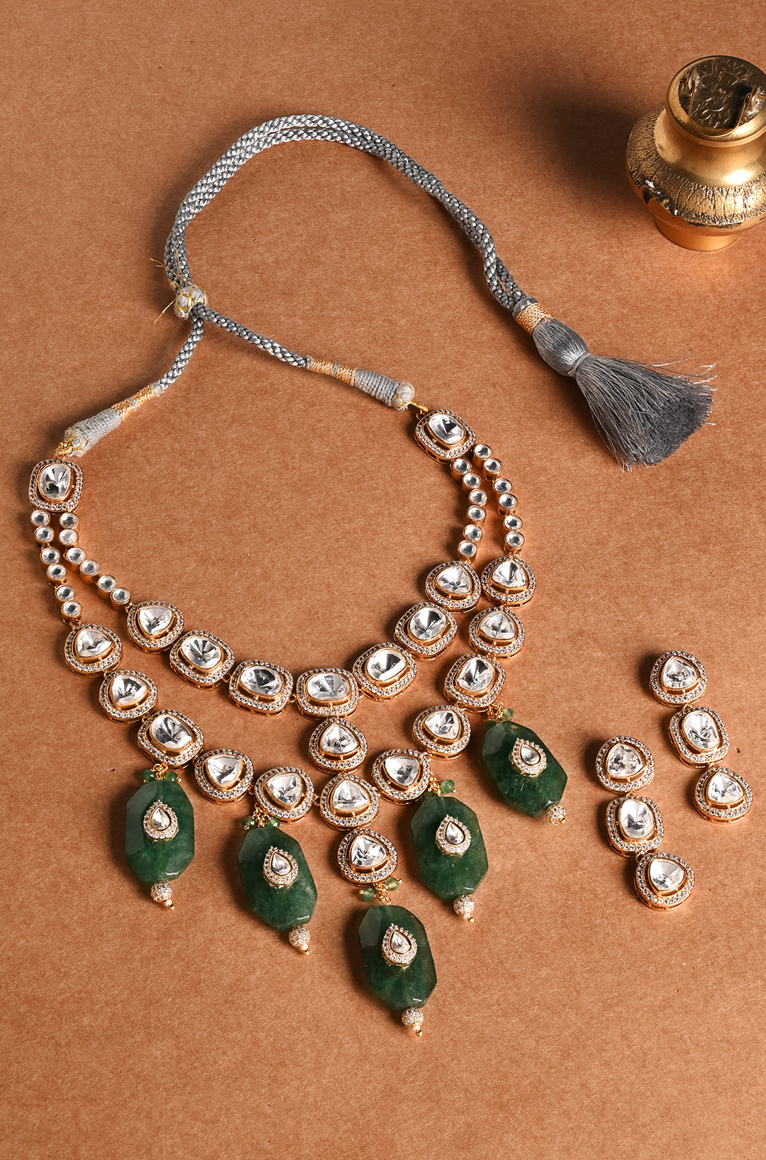 Majestic Layered Necklace With Earrings