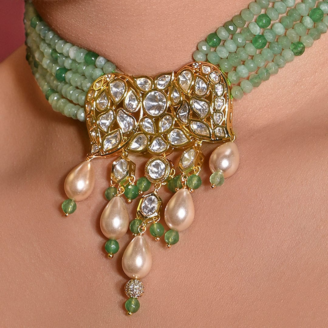 Chic Choker With Earrings Stylish & Elegant Jewelry Set
