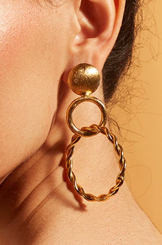 Double Loop Drop Earring