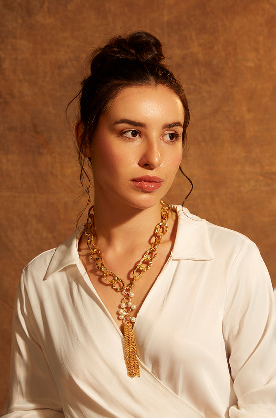 Load image into Gallery viewer, Link Chain Lariat Necklace
