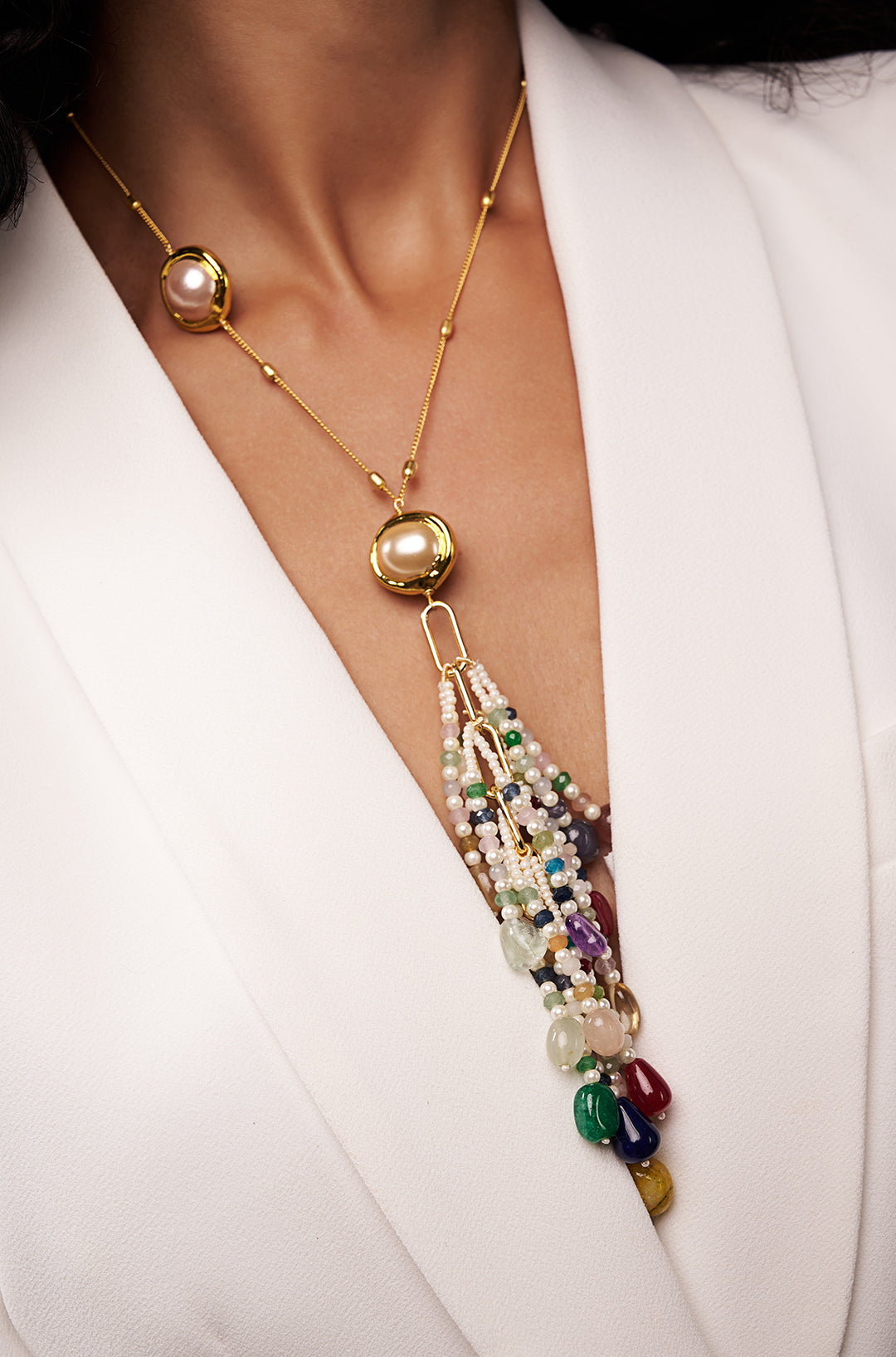 Load image into Gallery viewer, Multi Colour Necklace With Tassels
